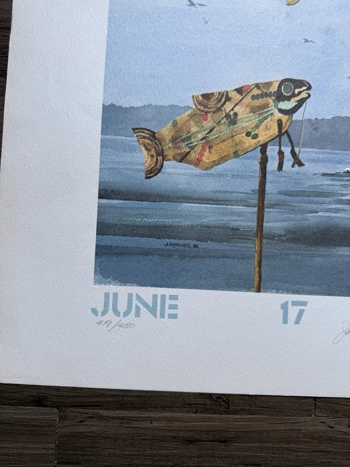 Póster firmado por Joan Reeves - Festival de Artes Edmonds 1988 - 419/450 Foto 2 de 4