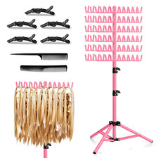 Braiding Hair Rack Height Adjustable 144 Pegs Braiding Rack Hair Extension Holde