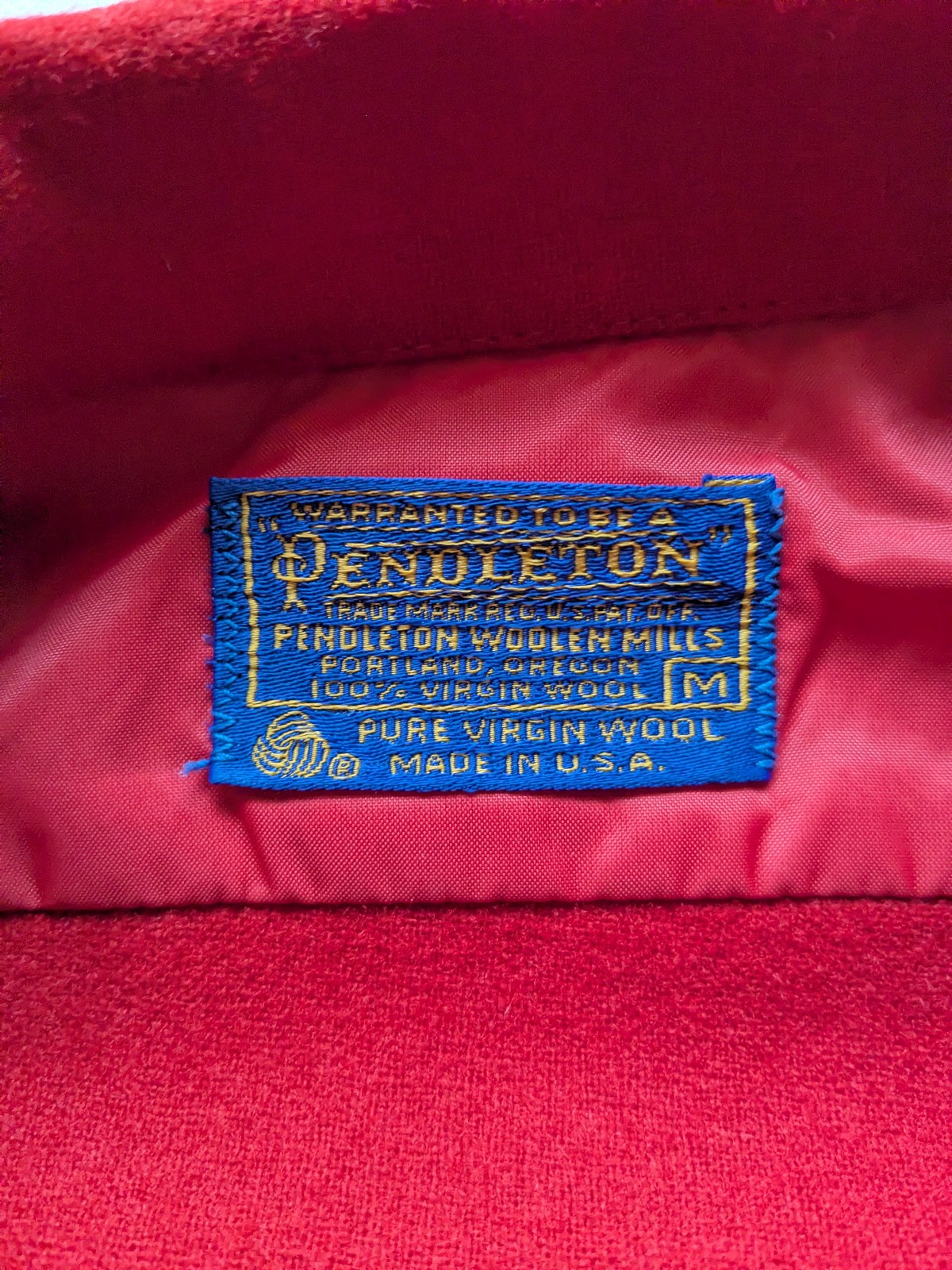 Red Pendleton Virgin Wool Button Down Shirt Mediu… - image 4