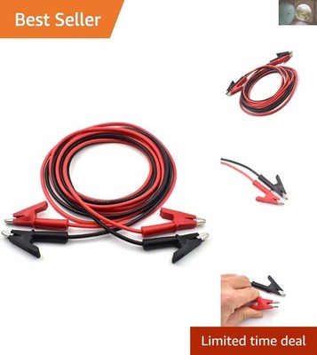 Durable 2 Pcs 10ft Alligator Clips, Copper 14AWG  Leads for Safe Testing