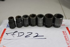 Mac Tools 7pc Vp6 Metric 10mm-17mm 21mm 22mm Impact Socket Set 12 Drive 6pt 12