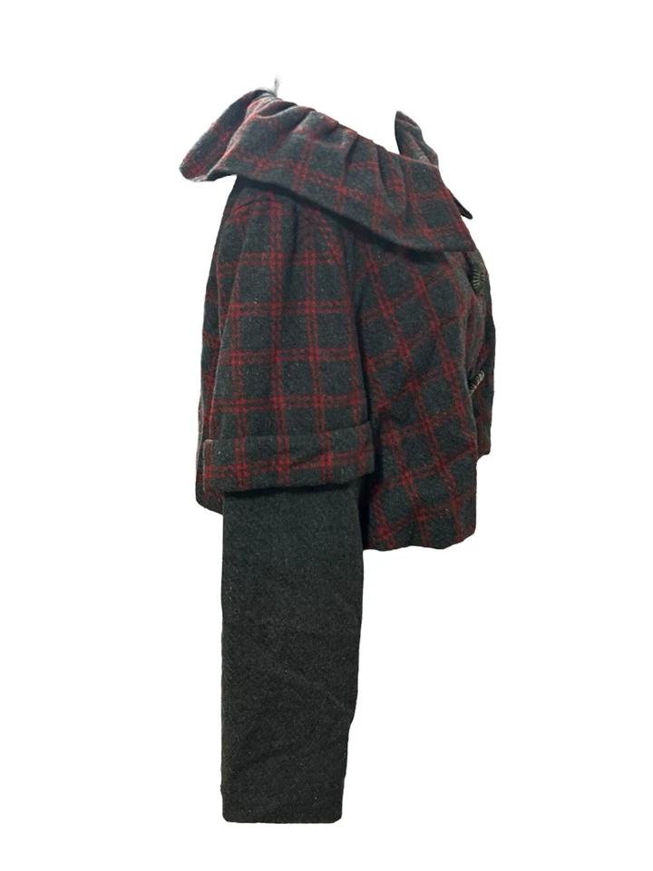 Винтажный Paparazzi от Biz Blazer клетку женщин искусства носить шерстяная смесь 90-х Y2K Sz L - Изображение 4 из 4