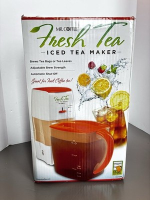 NEW Mr. Coffee FRESH TEA Fast Brew 3-Quart Iced Tea Maker Machine ORANGE TM75RE