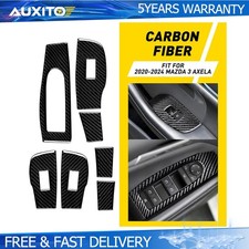 Real Carbon Fiber Interior Cover Dash Trim Kit For Mazda 3 Axela 2020-2024 J