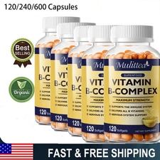 1/2/5X Vitamin B Complex Supplement - Super B Vitamin, Immune Boost, Energy