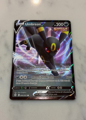 Pokemon Umbreon V 94/203 Evolving Skies Holo Holo Rare V Lightly Played 2021
