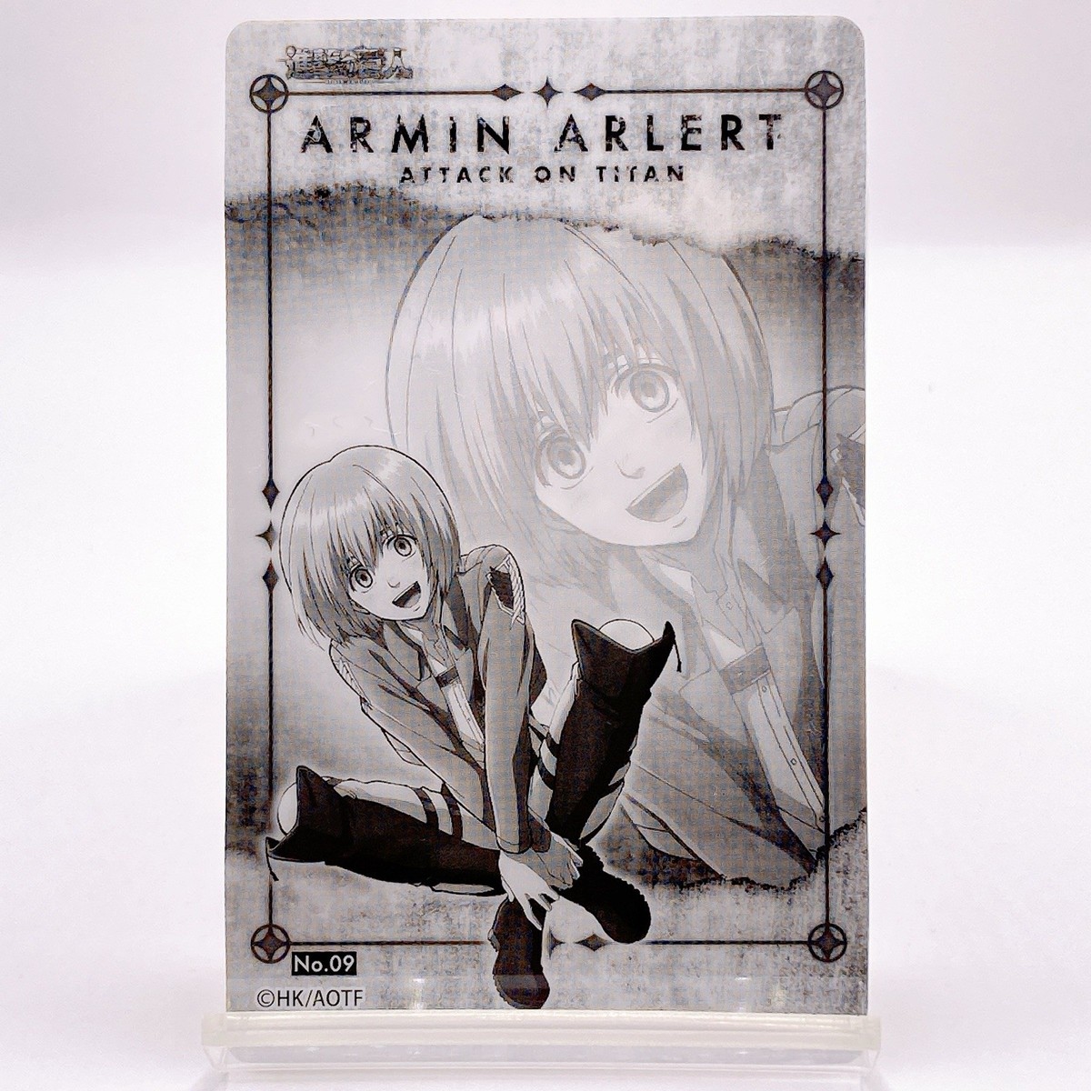 Armin Arlert No.09 Attack On Titan Metalic Holo Card Made In Japan