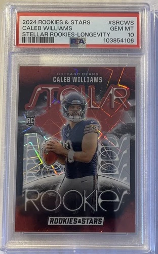 2024 Rookies & Stars Stellar Rookies Caleb Williams SR-CWS Longevity PSA 10