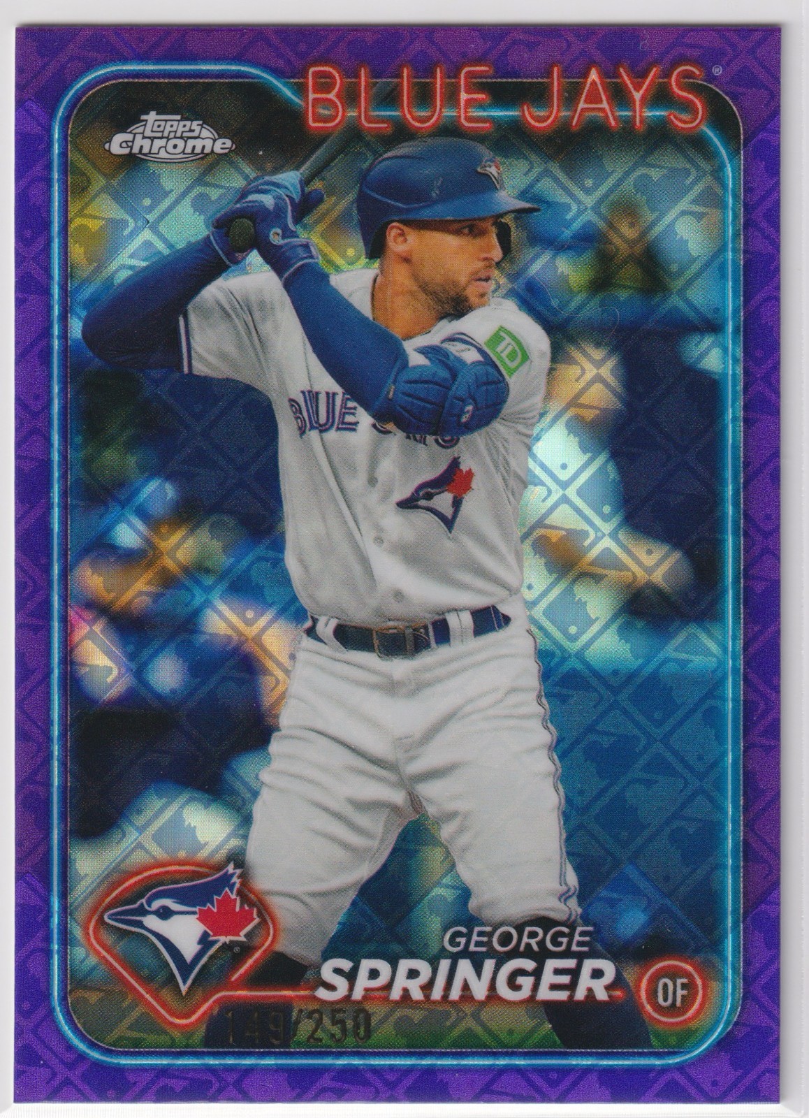 2024 Topps Chrome Logofractor Edition #134 George Springer Purple #/250