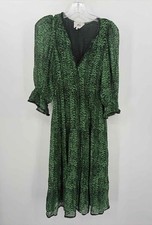 Pre-Owned Ba&sh Green Size 0 Maxi Long Sleeve Dress
