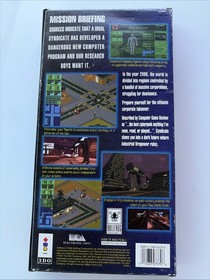 Syndicate (3DO, 1995) Tested & Working Original Box, Game, 2 Inserts