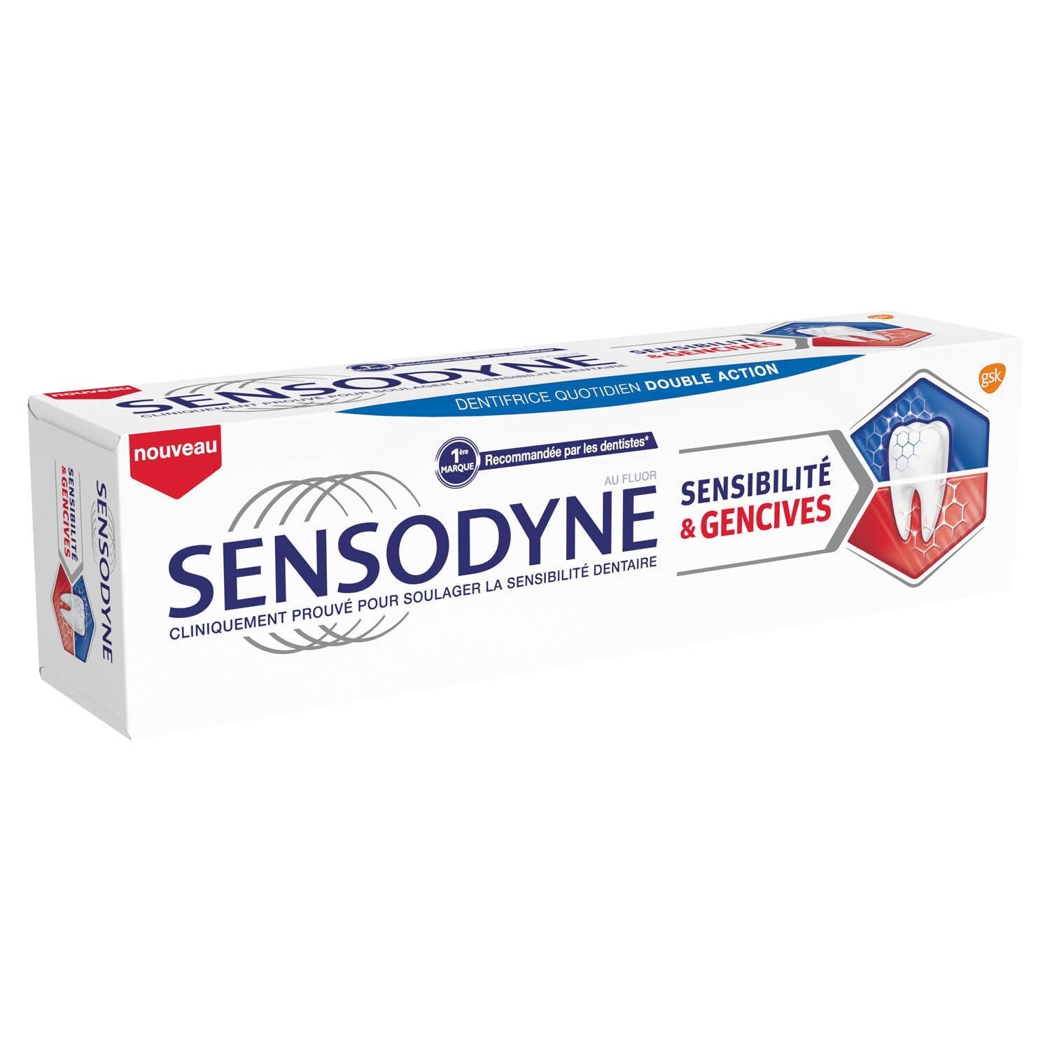 Sensodyne Sensibilité et Gencives Tripack de Dentifrices Soin Quotidien 3x75ml