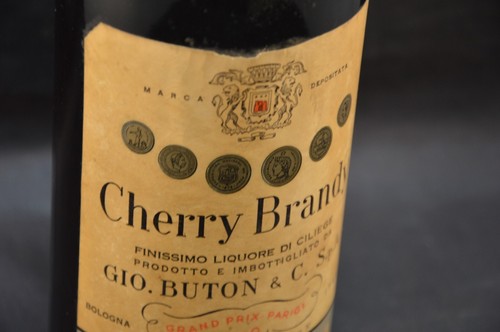 Cherry Brandy Buton Flasche Vintage 750 Cc Sammlung Mit Dichtung - Bild 3 von 7