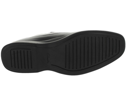 Zapatos Sin Zancada Clarks Negra Hombre Gadwell Cierres Piel pOxqTH5