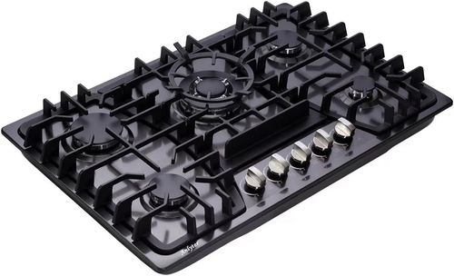 30 Inch Gas Cooktop, 5 Burners Built-In Gas Stovetop Stainless Steel LPG/NG Conv - Picture 9 of 12
