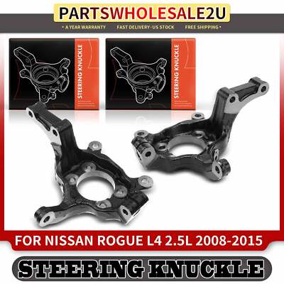2x Front Left & Right Steering Knuckle for Nissan Rogue L4 2.5L 2008 2009-2015