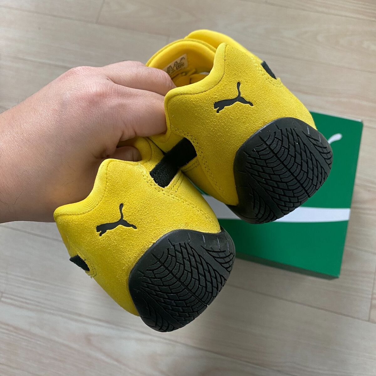 PUMA Speedcat OG Mens Womens Sneakers Yellow Black PUMA Speedcat OG Mens Womens Sneakers Yellow Black