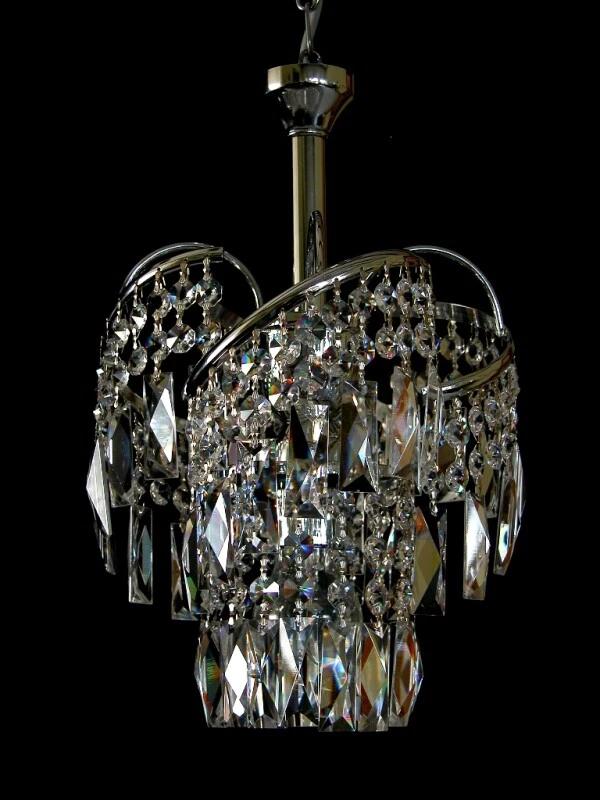 Lampadario Plafoniera con Vere Blei-Kristallen Nuovo Verf. IN Oro O Argento - Immagine 3 di 3