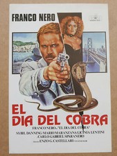 FRANCO NERO IL GIORNO DEL COBRA Press sheet Spain 1981 SYBIL DANNING