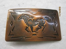 Chambers Wild Horse Belt Buckle Made in USA Vintage