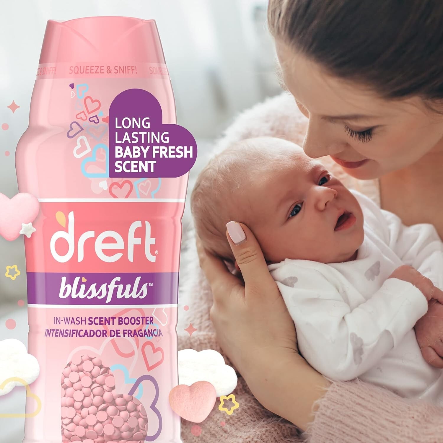 Dreft Blissfuls In Wash Scent Booster 18.2 oz Baby Fresh Scent Deodorizer
