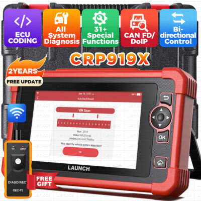 LAUNCH CRP919X Auto OBD2 Bidirectional Scanner Full System Diagnostic KEY Coding
