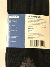 Bombas Calf 3PK Compression Socks Cushion Footbed Black Honeycomb SZ Men’s XL