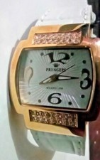 OROLOGIO PER DONNA PRYNGEPS A715 BIANCO DORATO CON CINTURINO PELLE BIANCO