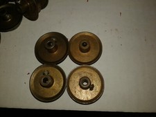 SALE older ORIGINAl A C Gilbert Erector brass "z" pulleys 40's -50's lg hub