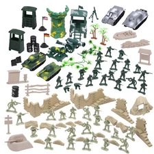 Military Action Figures Playset Army Toy Model Giftset Soldier Force Kit, 100 Pc