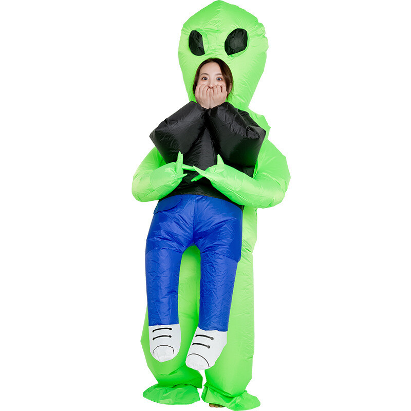 Kids Halloween Alien Inflatable Costume Blow Up Suits Adult Cos Party