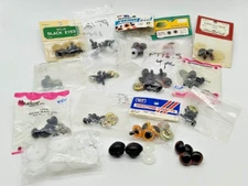 85 pcs Animal Eyes And Noses Plush Crafts Amber Orange and Black Plastic