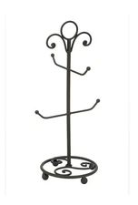 Tripar 4 Arm Metal Mug Stand, Black (19846)