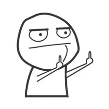 Middle Finger Sticker Decal meme retro