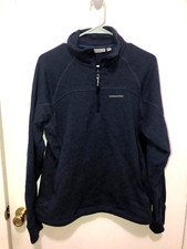 Craghoppers Mens UK Medium 1/4 Zip Pullover Fleece Lined Blue Sweater