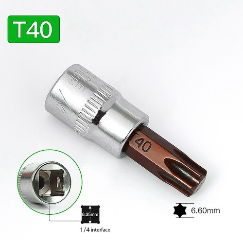 Screwdriver Bits 1/4 3/8 Inch Torx Head Drive Socket Wrench Hand Tool/Kit T8-T60 - Picture 16 of 27