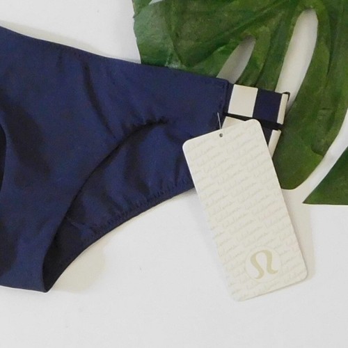 ¡¡NUEVO CON ETIQUETAS!! Pantalones de bikini LULULEMON Athletica Shanti Surf azul cadete a rayas talla 4 - Imagen 4 de 16