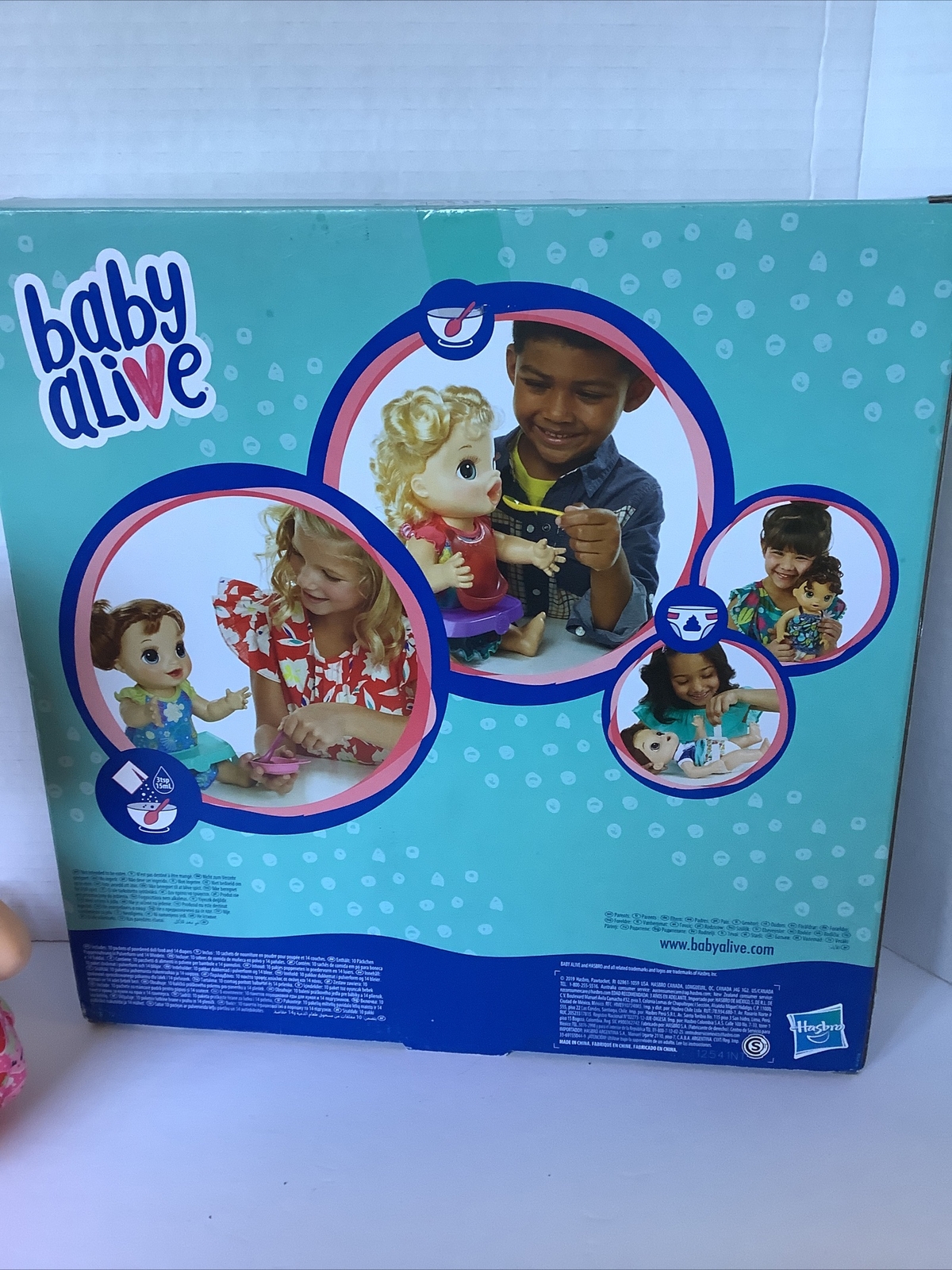 Baby Alive & Diaper 'n Snack Refill Pack Kit & 2015 Hasbro Girl Doll - T1