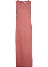 Kleid mit Leinen Gr. 38 Marsalabraun Sommerkleid Freizeitkleid Maxikleid Neu*