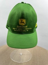 John Deere Embroidered Logo Yellow Letter Green Baseball Cap Hat Adjustable NWT