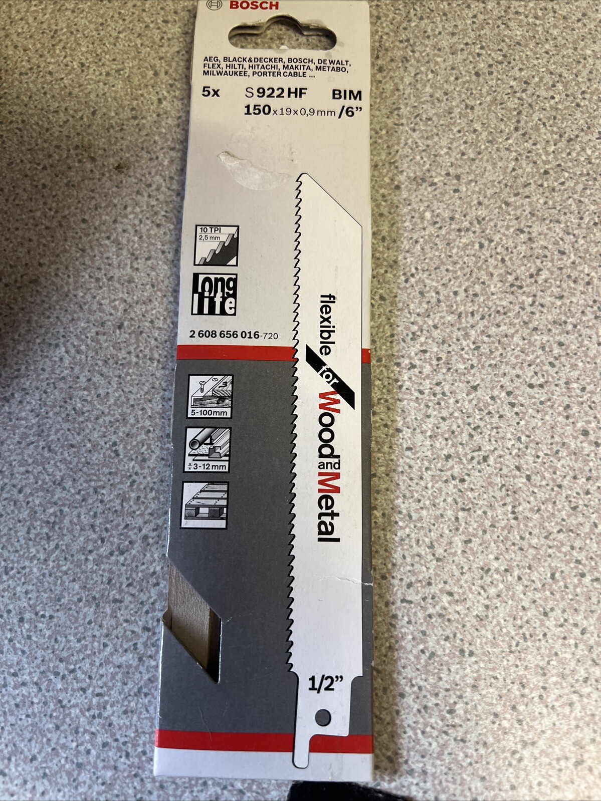 Bosch S922HF 150X2.5 Bi-Metal Blade - Pack of 5 for sale online | eBay 