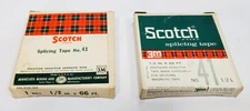 Splicing Tape Scotch No. 41 1/2" for Magnetic Recording Tape Vintage 2 Rolls