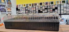 1 Used Vintage 80s Plastic Cassette Storage Case W/ Lid Holds 15 Tapes
