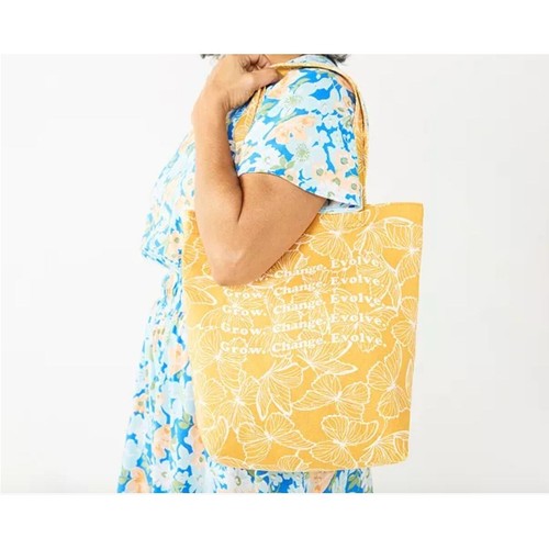 Sonoma Community Grow Change Evolve Butterfly Canvas Tote NWT - Picture 4 of 4