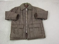 Vintage Richman Brothers Jacket Mens Large Brown Quilted 70s Coat Zip Union