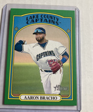 2021 Topps Heritage Minor League #166- AARON BRACHO Green Parallel SP RC #'d/75
