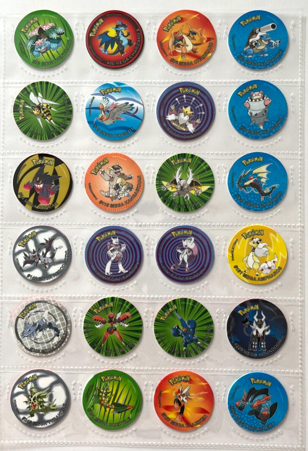 2023 TAZOS POKEMON MEGA EVOLUTION - Full Set 51/51 Pogs Flips Taps PERU
