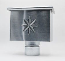 Boite à eau 250x150 mm zinc naturel ø 80 ou 100 mm NEUF gouttière 🇫🇷