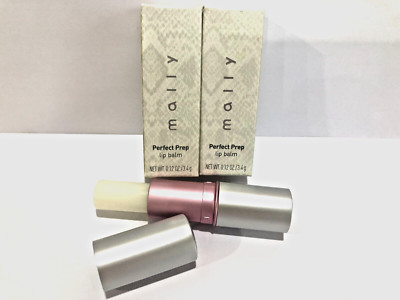 MALLY PERFECT PREP CLEAR LIP BALM 0.12 oz each   (LOT OF 2)  NEW IN BOX
