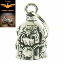 BULLDOG RIDING GUARDIAN BELL w FREE CHROME SPIKE KUSTOM KAPZ fit Harley-Davidson